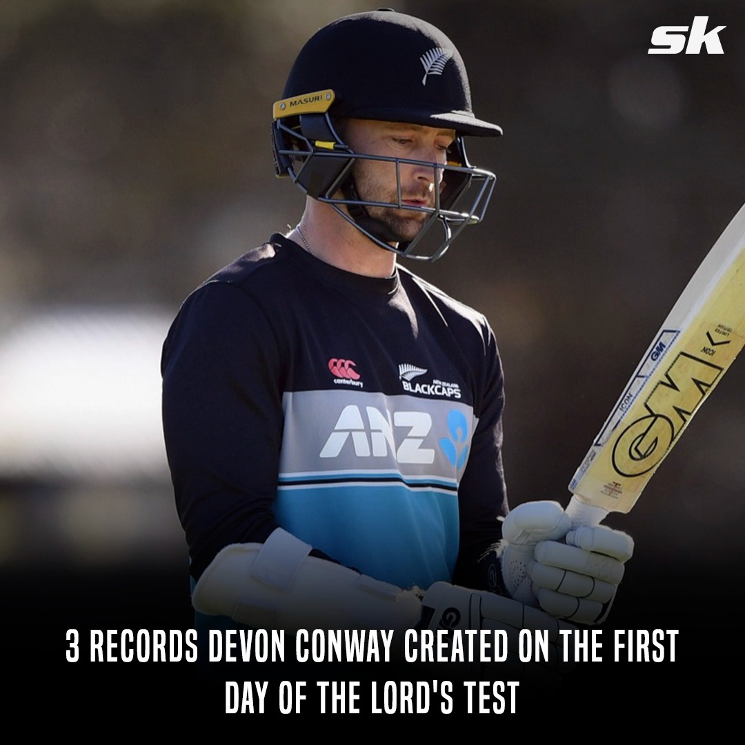 3 records Devon Conway created on the first day of the Lord's Test