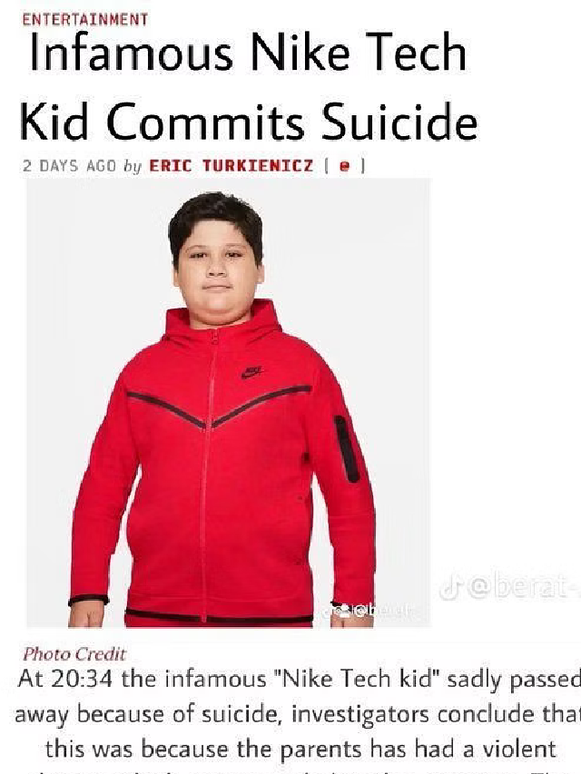 Is The Tiktok story about the death of Nike Tech Kid true